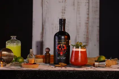 Ritual 5 cocktail made with Mezcal 9 Ritos